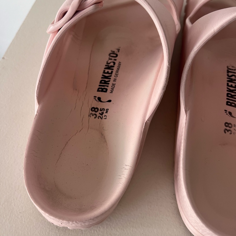 Birkenstock Light Pink Double Strap Sandals 38 or 7 - Picture 4 of 6